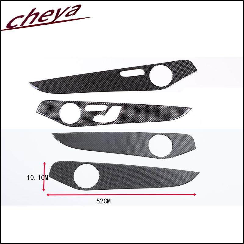 For Mercedes-Benz C-Class GLC W205 C180 2014-2020 Car Interior Doors Decoration Panel Cover Trim Soft Carbon Fiber Accessories