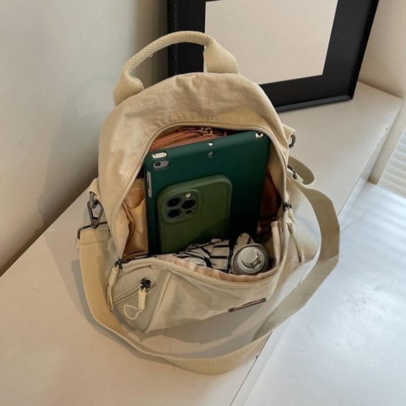 Large Capacity Commuting Travel Backpack Women Oxford Cloth Single Shoulder Bag Fashionable Versatile Handbag Multifunctional Pportable Crossbody Bag