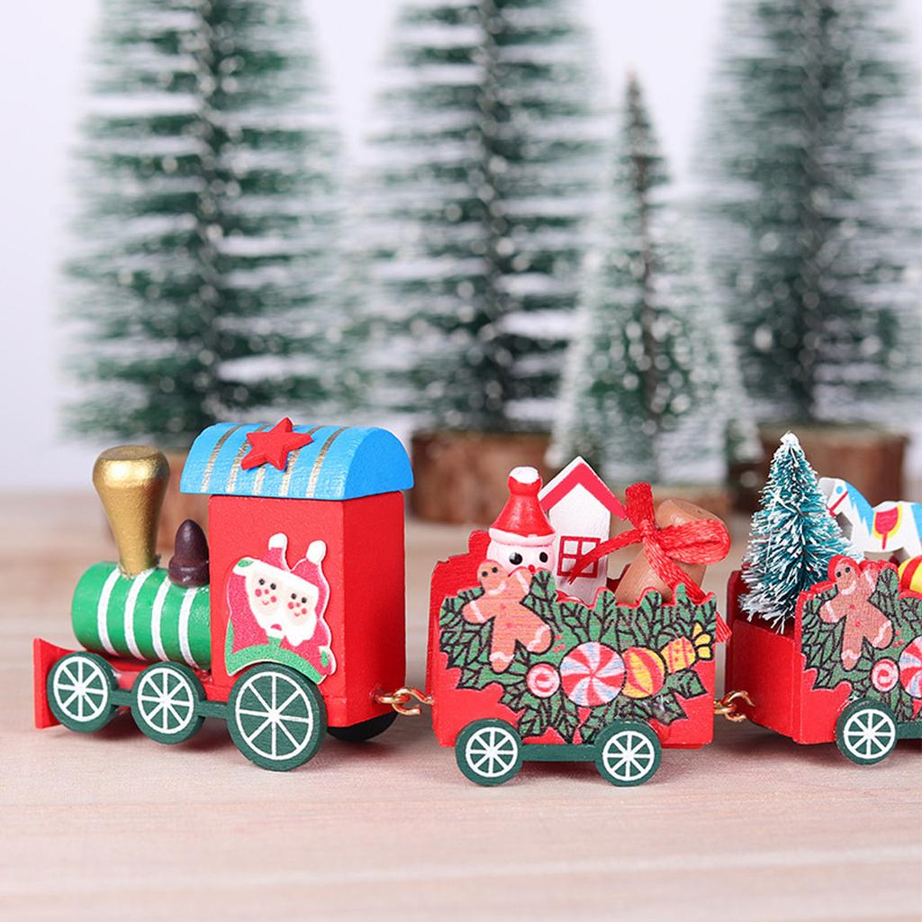 Christmas Decoration Wooden/plastic Train Home Decor Christmas Ornament Merry Christmas Decoration for Christma Deco