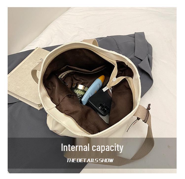 Women's Large Canvas Tote: College Style, Casual Shoulder Bag with Ample Storage