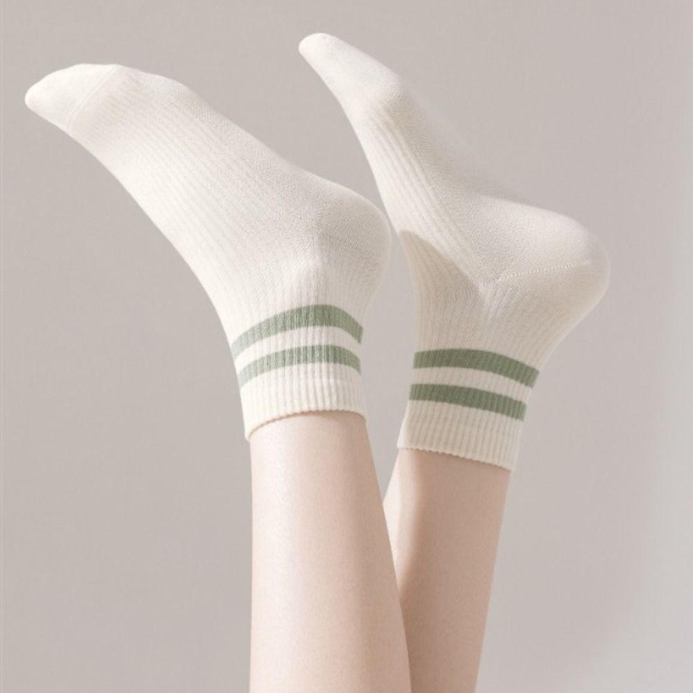 Thin Women's Socks Sweat Absorbing Mid Tube Socks Quality Short Socks  Spring