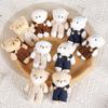 50Pcslot Plush Teddy Bears Toys Pendant Animal Stuffed Dolls Kawaii Girl Mini Bear Key Chain Bag Pendant Children Party Gifts