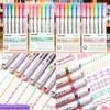 6-24 pezzi/set Penna Evidenziatore Forma Linea Fiore Cuore Pennino a Rullo Linea Curva Marcatore Cancelleria Kawaii Carina Materiale Scolastico