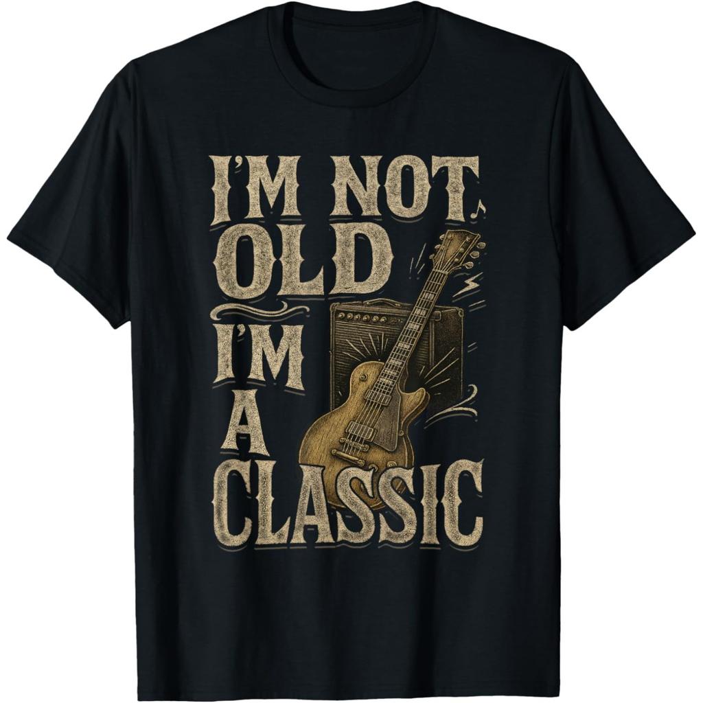 Funny Colorful Guitarist Guitar Music Lover Rock T Shirts Men Humor Streetwear Tee Shirt Short Sleeve Unisex Loose Clothing