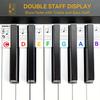 Easy-Learn Piano Notes for Beginners - 88 Key Full Range, Removable & Reusable Keyboard Guide with Colorful Labels (White/Black)