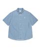 COVERNAT C Logo Denim Half Shirt Light Blue