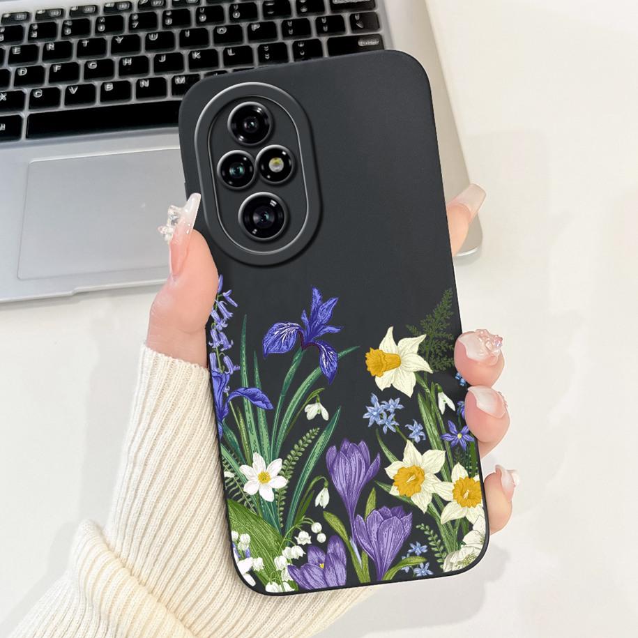 For Honor 200 Pro Case ELP-AN00 Phone Cover Popular Flower Avocado Soft Silicone Matte Fundas For Honor 200Pro Protective Bumper