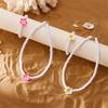 Bohemia Polymer Clay Beaded Flower Necklace for Women Handmade Woven Rope Chain Choker Necklace Summer Beach Jewelry Accessories