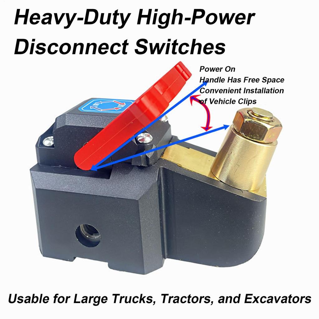 12v-24v Universal Battery Disconnect Switches With Non-Slip Handle Power Cutoff Control For Marine Boat RV Auto Truck & Moto