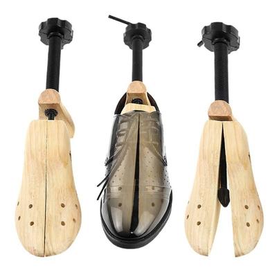 Adjustable Shoe Stretcher Tension Spring Coil Wooden Shoe Tree Stretcher Prevent Creasing EU34-46 Shoe Expander Boots
