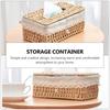 Hand Woven Rattan Woven Tissue Box Japanese Style Napkin Holder Creative Storage Box  Home