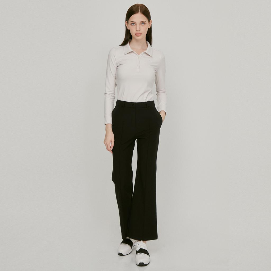 LIKK Stitch Pintuck Bootcut Pants (Black)_L3C1-Pt01K