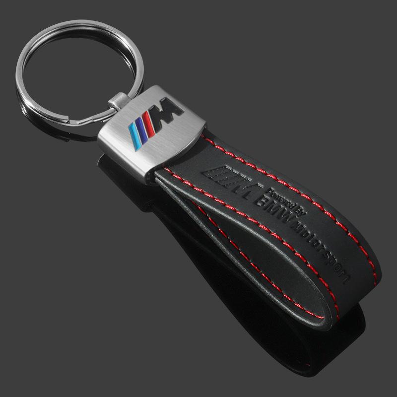 Car Emblem Key Fobs Keyring Leather Keychain Decoration For Bmw M Performance G30 G32 Auto Interior Modification Car Accessories knpc33