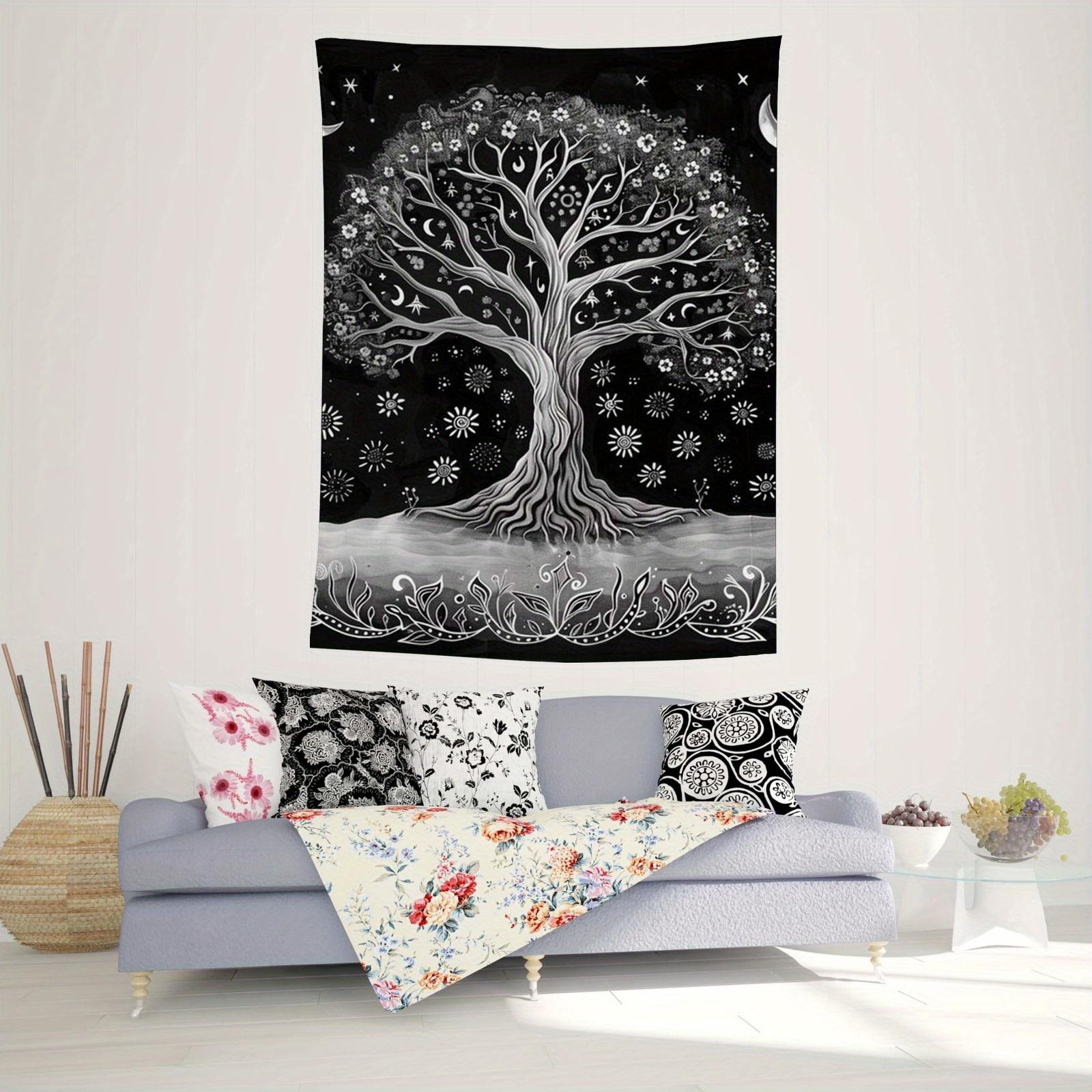 

Mystical Tree of Life Tapestry Enchanting and Serene Wall Art for a Magical Peaceful and Inspiring Decor Statement 74x94cm(29x37in)