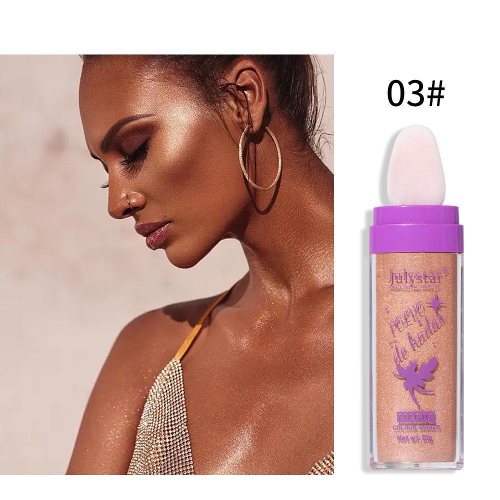 Polvere illuminante Illumina tutto il corpo Polvere riparatrice in polvere ad alta luminosità Trucco riparatore tridimensionale naturale