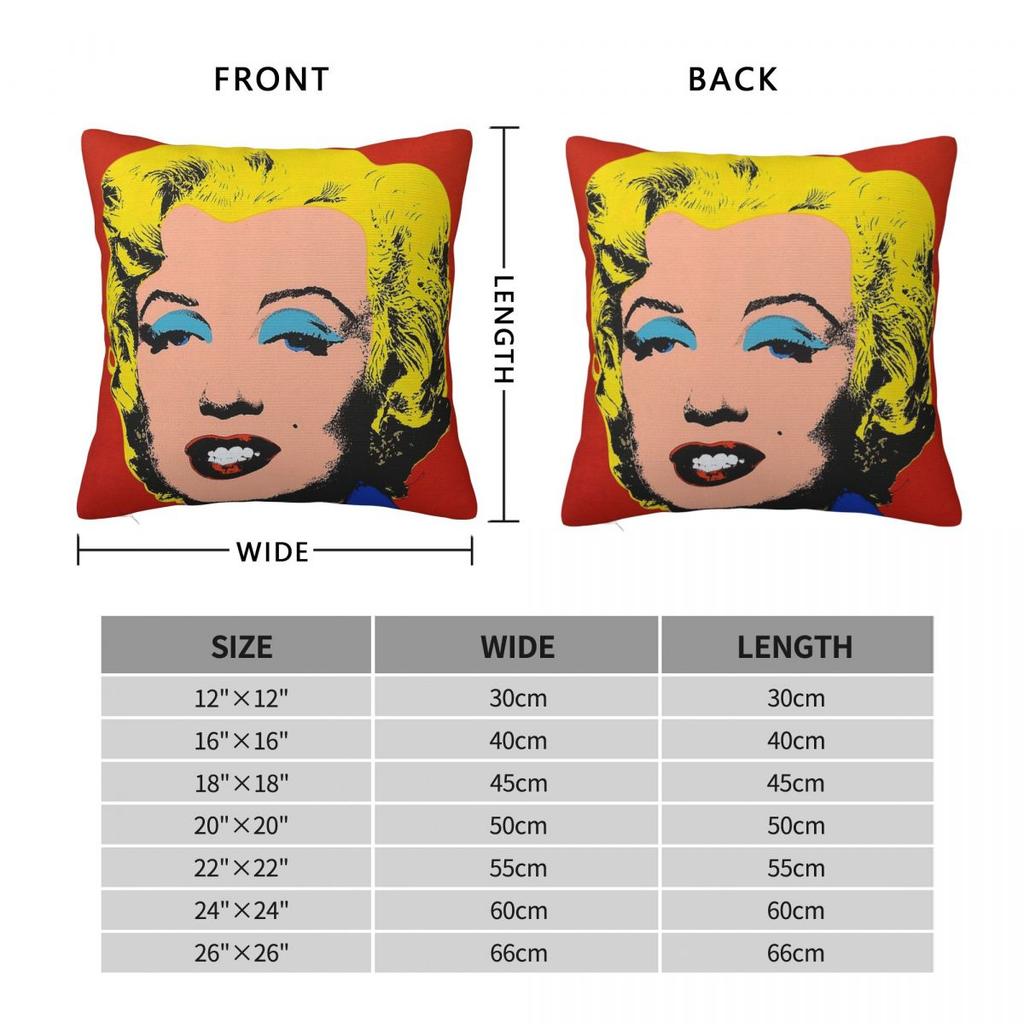 Andy Warhol Exhibition Poster Square Pillowcase Polyester Linen Velvet Pattern Zip Decor Pillow Case Room Cushion Cover 18"