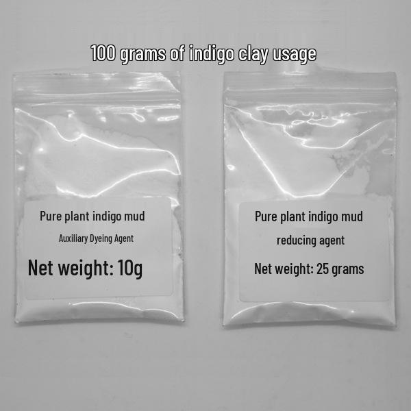 Pure Plant Indigo Tie-Dye Kit: Batik Resist Dyeing with Indigo Powder, Reducing & Fixing Agents, Dyeing Aid