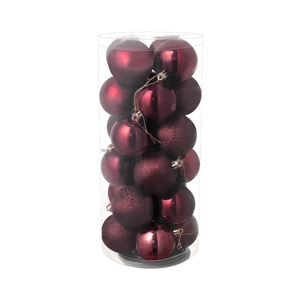 36 Electroplated Plastic Christmas Ball Ornaments for Tree and Window Decoration