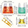 Kit Assortimento Fusibili a Lama per Auto 300 pezzi, 2A/3A/5A/7.5A/10A/15A/20A/25A/30A/35A/40A Auto Camion Automobilistico Medio Piccolo Fusibile Misto Moto