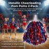 2 Stück zweifarbige Cheerleading-Pompons Tanz-Performance-Requisiten für Cheer-Dance-Team-Events