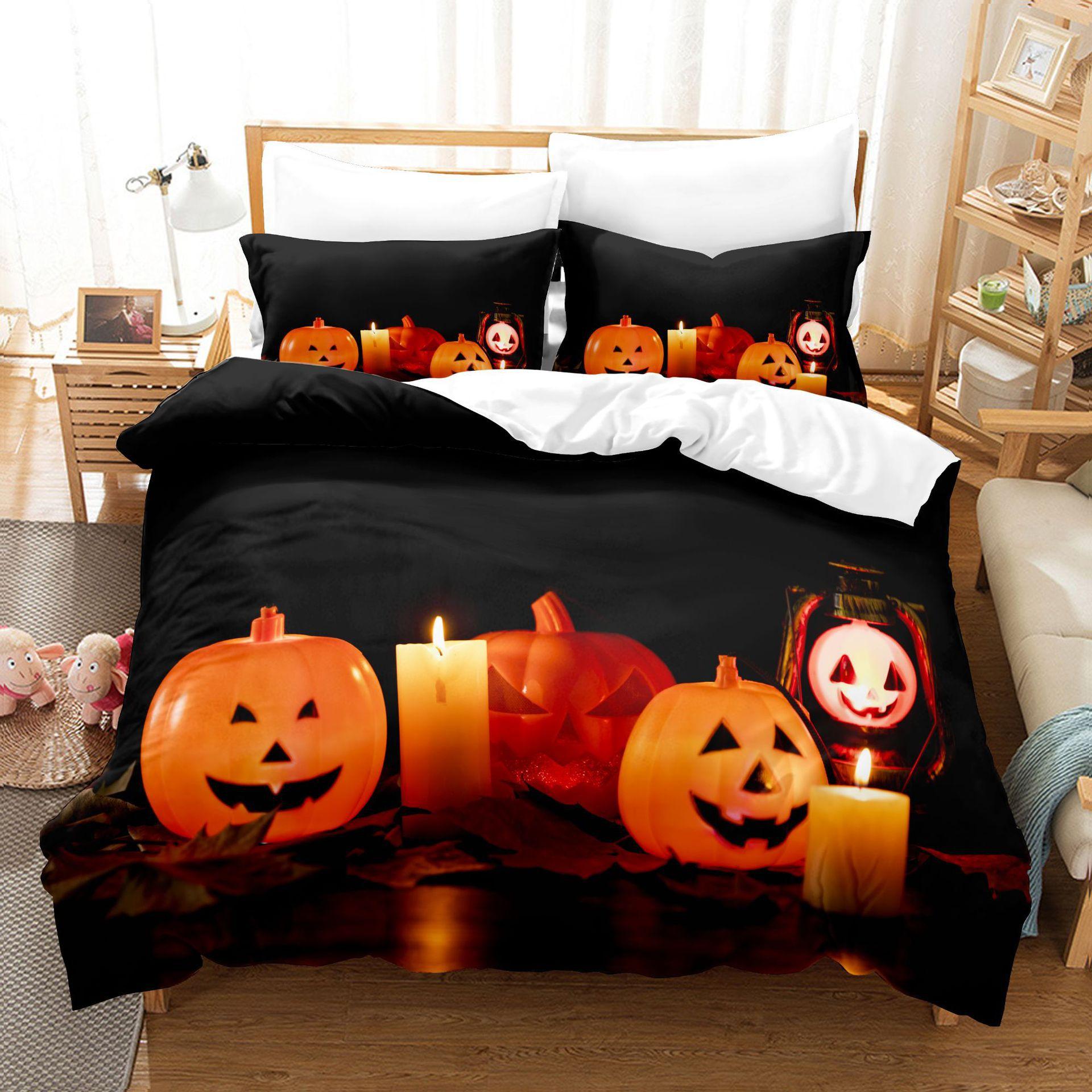 

Halloween Holiday Duvet Cover Digital Printing 3D Three-Piece Set Children S Home Textiles 70 * 133