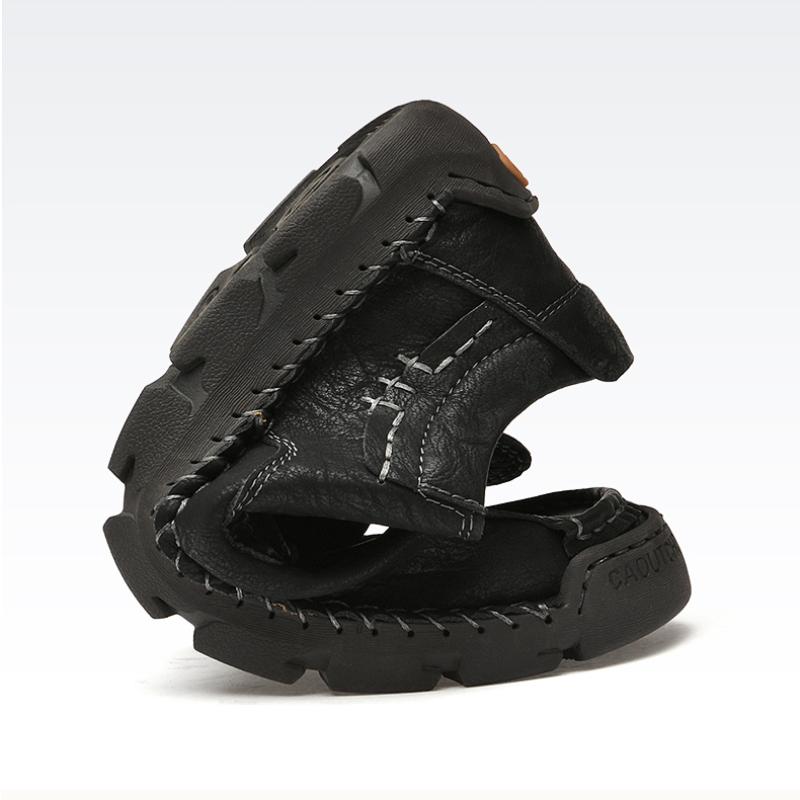 Genuine Leather Lace Up Men Casual Flat Shoes Comfortable Non-slip Lightweight Daily Walking Driving Shoes for All Seasons