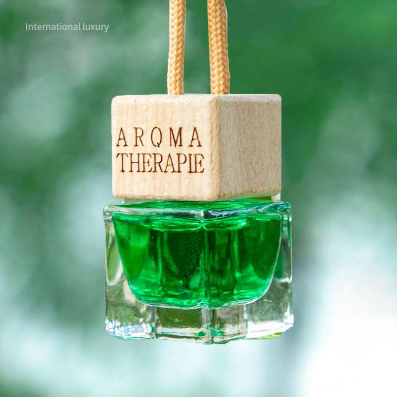 قلادة معطر جو للسيارة بزجاجة مربعة صغيرة، قطعة زينة معطرة للسيارة، هواء منعش