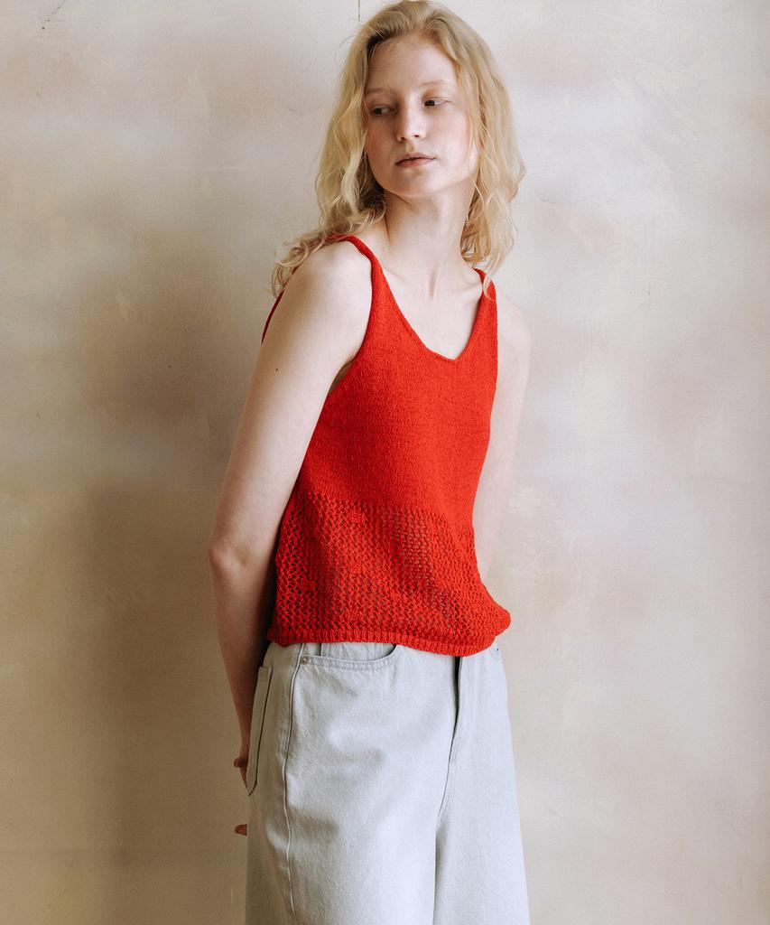 ANDNEEDS Lizzy Knit Sleeveless (Red)