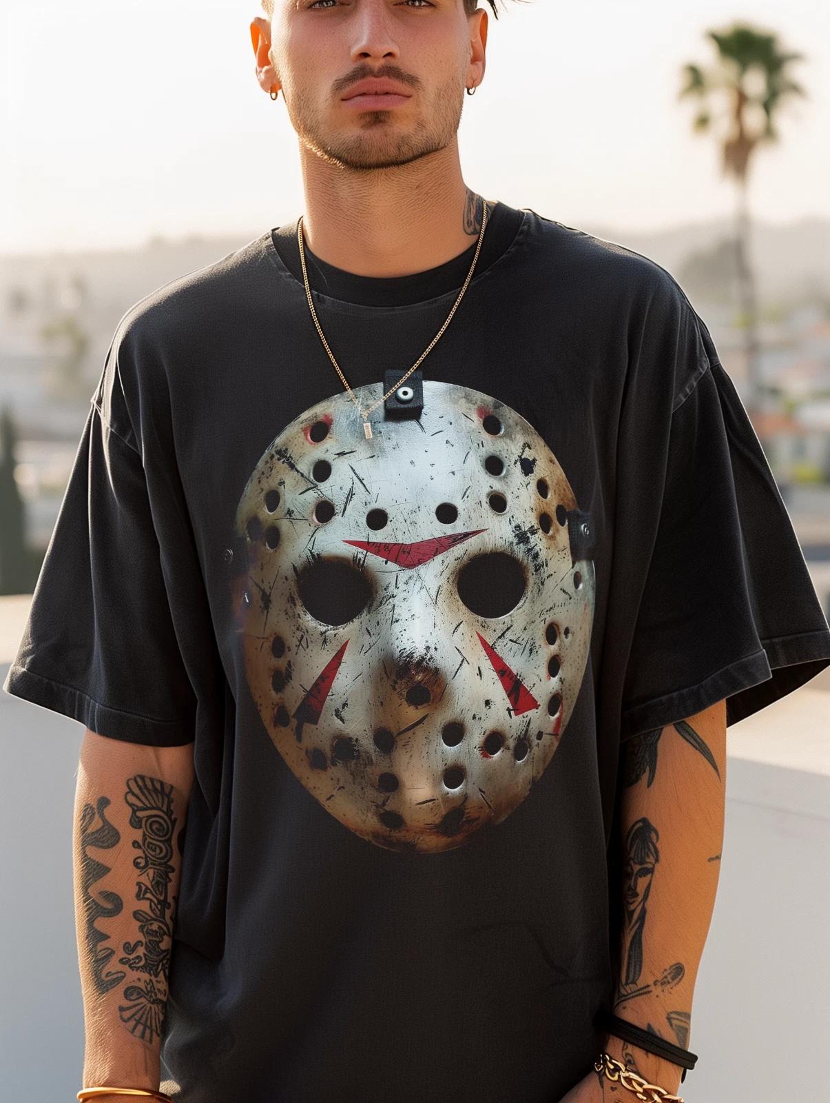 

Jason Mask T shirt - Classic Horror Film Apparel S