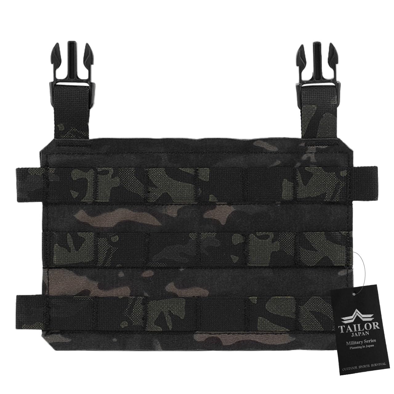 

TAILOR JAPAN Плитоноска Передний модуль Модульный MOLLE Аутентичная ткань Панель, Панель, Панель, Панель, Совместимый, (Черный мультикам)