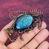 Labradorite Pendant Gemstone Pendant Handmade Copper Wire Wrapped Rabbit Pendant