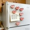 10pcs Heart-shaped Resin Refrigerator Magnets - Multifunctional Kitchen and Office Whiteboard Decoration Magnets