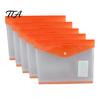 Snap Button Envelope 11 Hole Expanding File Pockets, Reusable PP Document Sleeves, Transparent Tear-resistant Bag Waterproof Organizer for Home Office