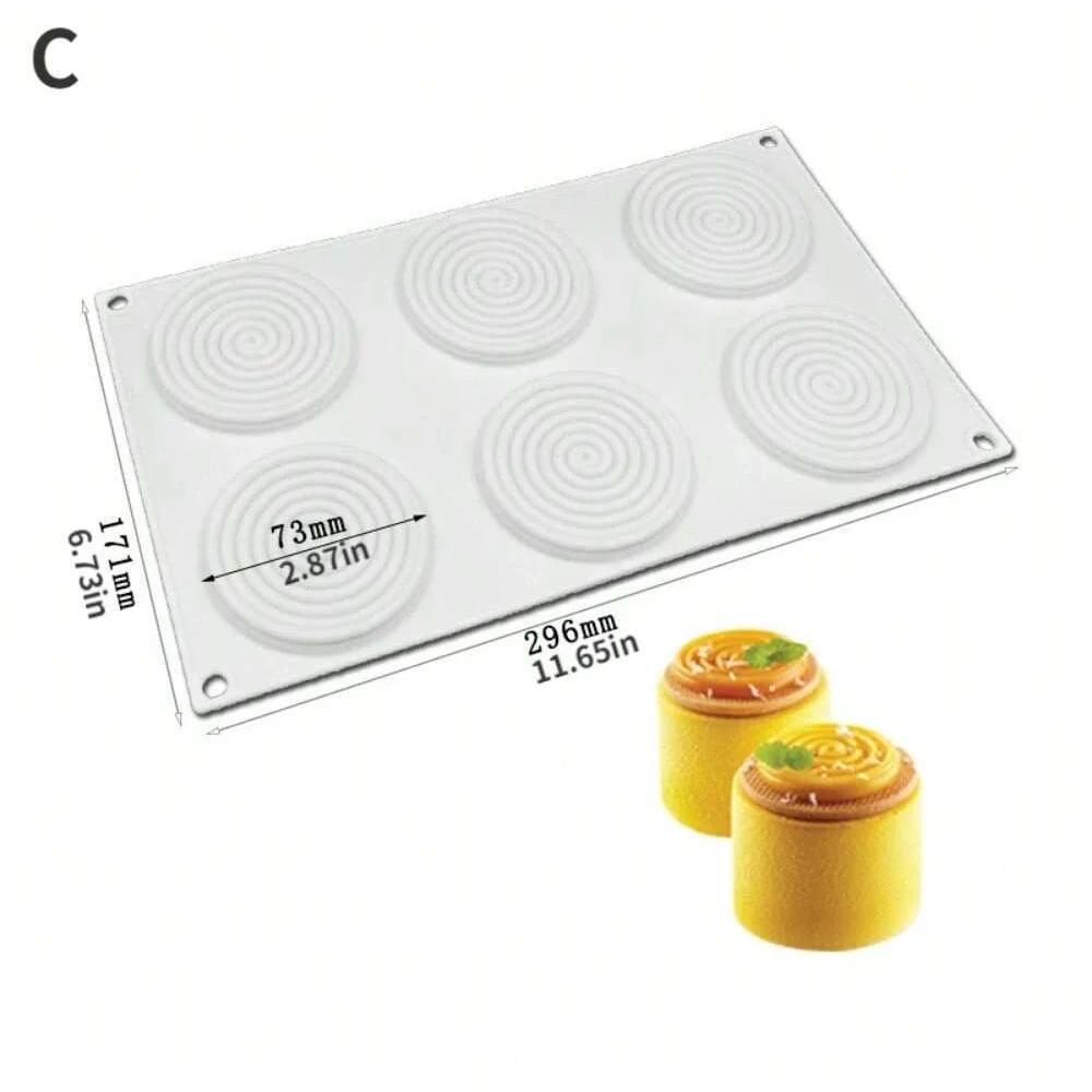 Spiral Silicone Baking Pan Versatile Mousse Chocolate Jelly Candy Moulds Pastry Fondant Decorating DIY Durable Cake Mold