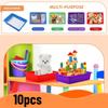 10 Pack Storage Bins Multi-color Plastic Stackable Storage Trays A4 Size File Organization Art Trays for Office and Home Storage