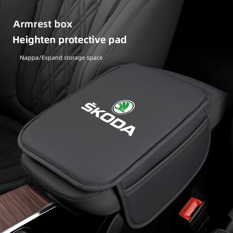 Car armrest box protective cover waterproof pad interior accessories For Skoda Octavia Kodiaq Fabia Superb Karoq Yeti Rapid xknz73