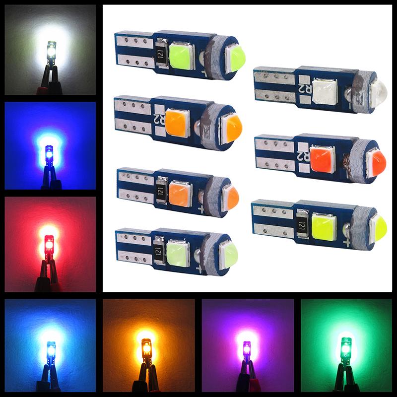 5PCS 12V T5 3030 Led Bulb Car Interior Lights Dashboard Auto Instrument Lamp