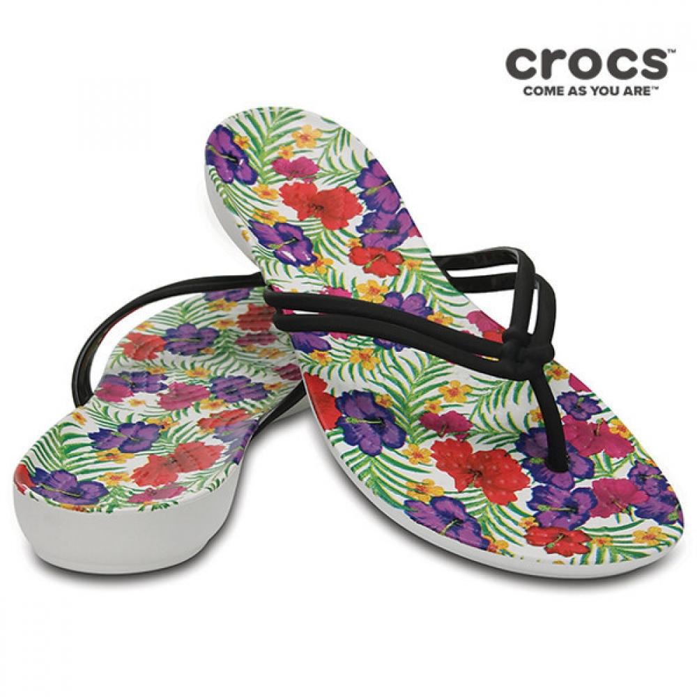 

Crocs Сандалии-тапочки Tqj 204196 0cv Crocs Isabella Graphic Flip W Blk Flr 220