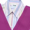 FILA SS24 Full Print Striped Single-Breasted Casual Fashion Long Sleeve Shawl Shirt Women shirts Bougainvillea-Pink F11W424401FPK