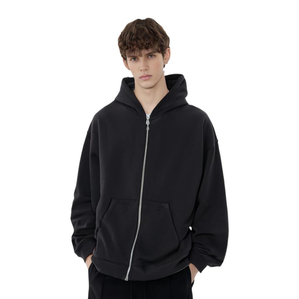 Jordan X Travis Scott Collaboration Solid Color Zip-Up Hoodie Unisex Jackets Black DZ5501-010