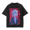 New Summer Unisex Loose Casual Vintage Washed Harajuku Style T-Shirt With Nazuna Manga Print, Anime Call of the Night T-shirt