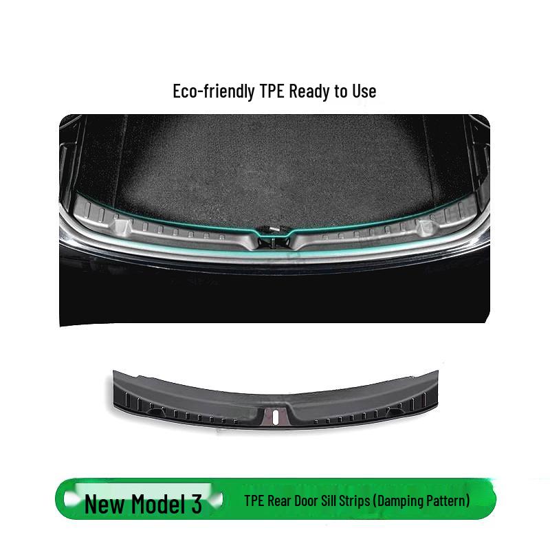 Compatible Tesla Model Y3 Facelift Rear Bumper Protector and Trunk Sill Decorative Strip