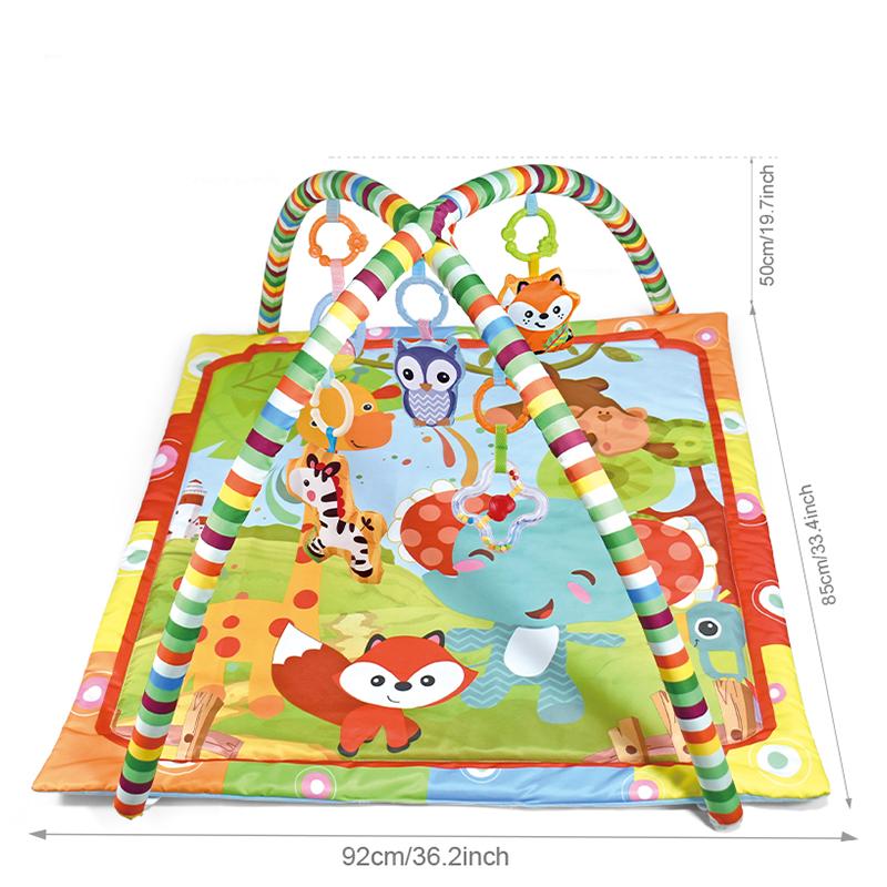 Cartoon Square Baby Fitness Frame Educational Children Play Mat Infant Crawling Blanket Rug Kids Activity Gym Toys Gift