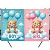 1 item gender revealed polyester photo backdrop 7x5 feet birthday banner and flag supplies