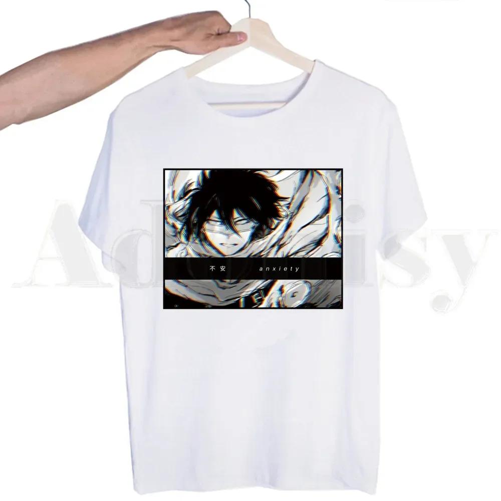 

BNHA MHA Моя Геройская Академия Аниме Футболка Тамаки Амаджики для Мужчин Короткий Рукав Мужские Топы Футболка для Мужчины Белая Футболка Женские Футболки 4XL