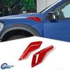 2pcs Front Fender Side Vent Cover Trim Panel Decor For Ford F-150 -23 Red
