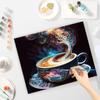 RUOPOTY Paint By Numbers For Adults Starter Kits Coffee Picture On Numbers Coloring Acrylic Paint With Brushes For Diy Gift