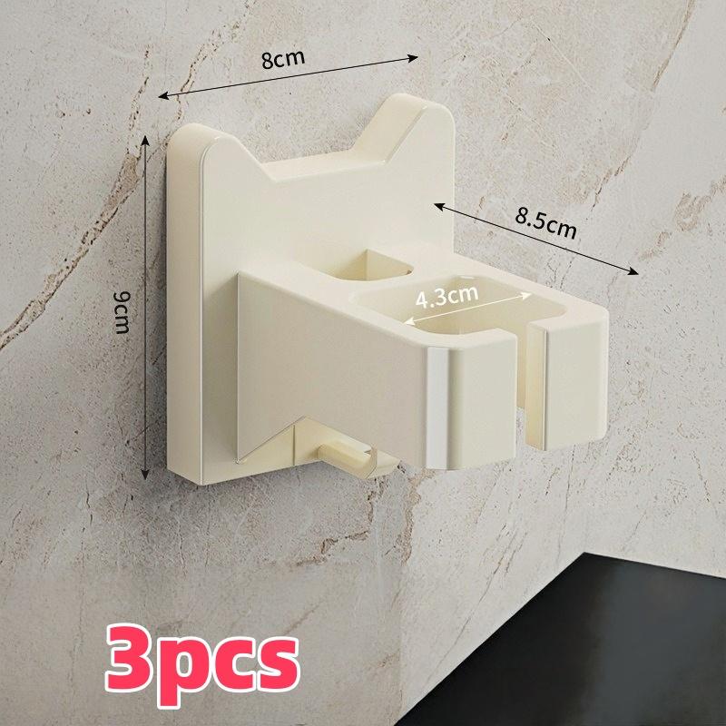 Wall Mounted Hair Dryer Bracket Bathroom Shelves Punch-free Drilling Storage Rack Tools Organizer For Hair Dryer, White ,Black