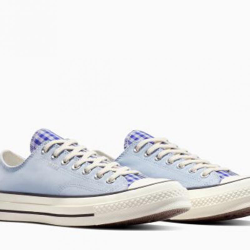 Converse Upcycled Chuck 70 Chambray Gingham Blue A10611c