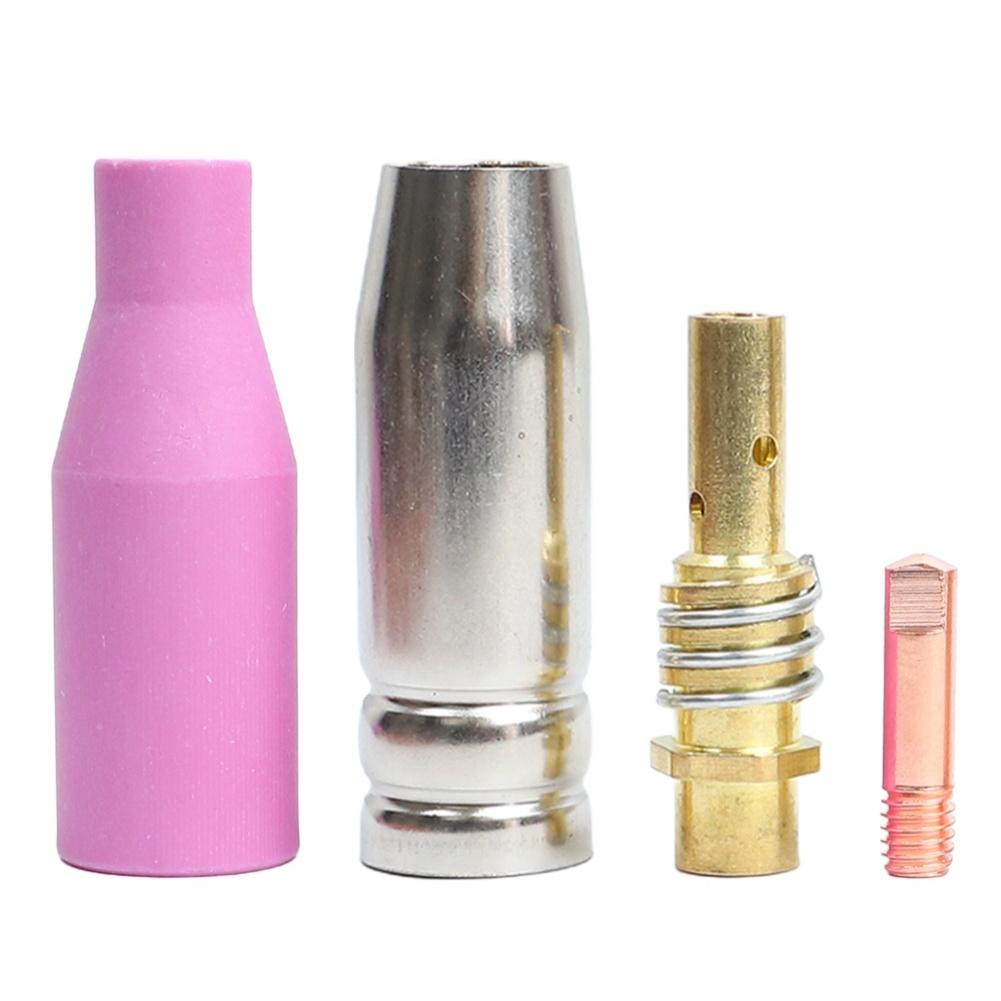 Industrial Use 15PCS Nozzles 15pcs Welding Accessories Kit Nozzle Contact Nozzles 1.0mm Contact Tip Holders Earthenware Nozzles